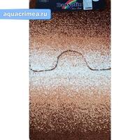 Коврик в ванную SHAGGY двойной коричневый переход 60х100 + 50х60 см (100% полиэстер)